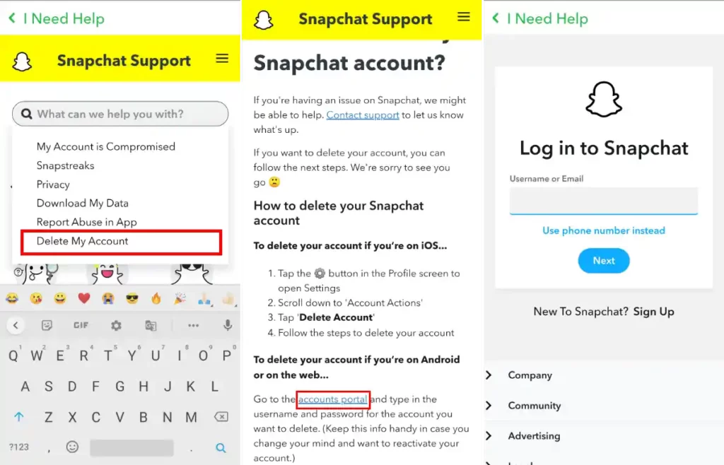 How to Delete Snapchat Account on Android