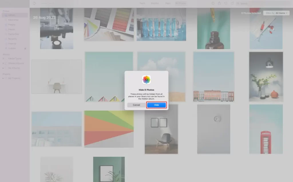 Hide and Unhide Photos on Mac