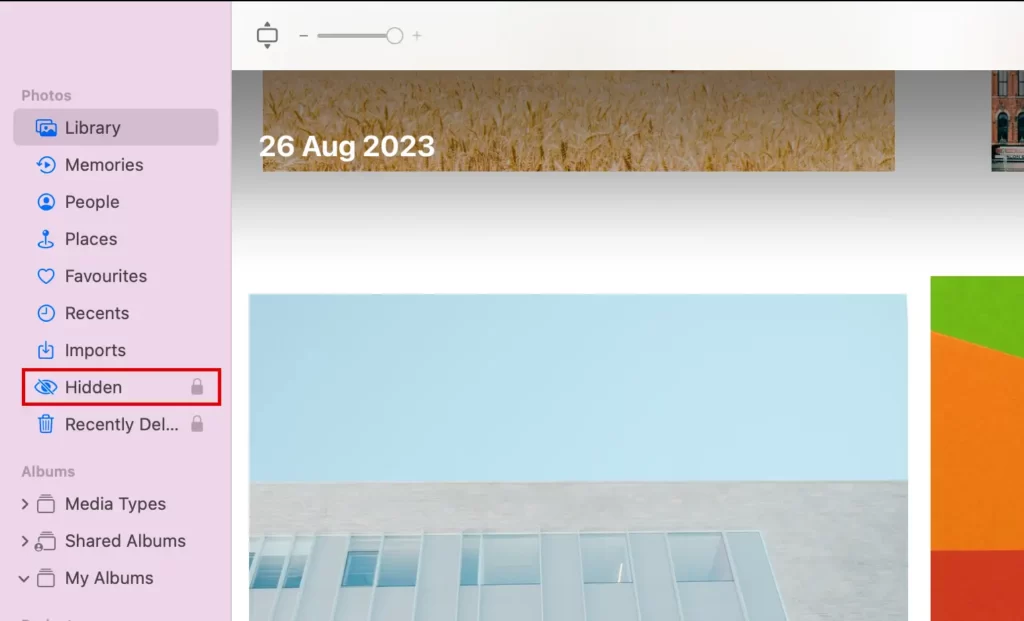 Hide and Unhide Photos on Mac