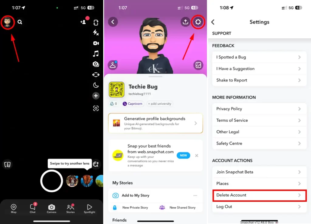 How to Delete Snapchat Account on iPhone