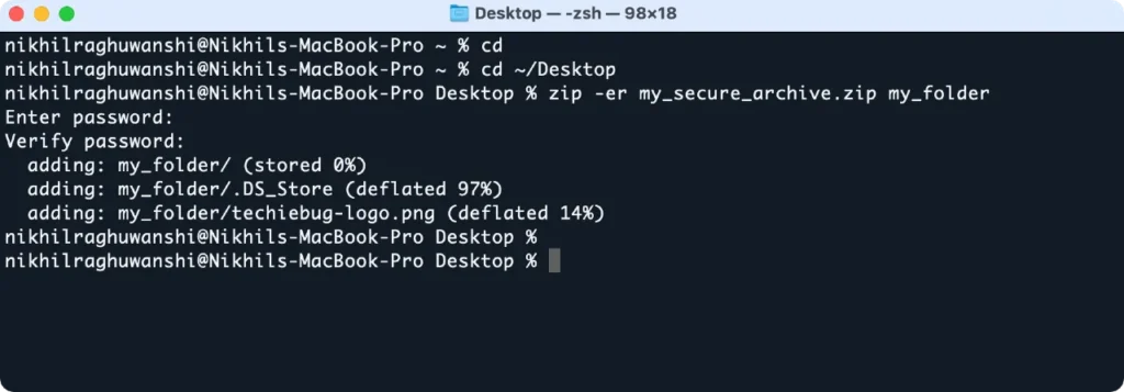 How to Create Password Protected Zip Files in Mac