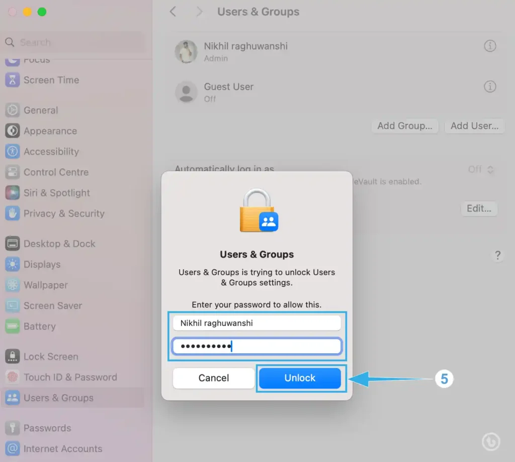 How to Change the Name of a User on Mac