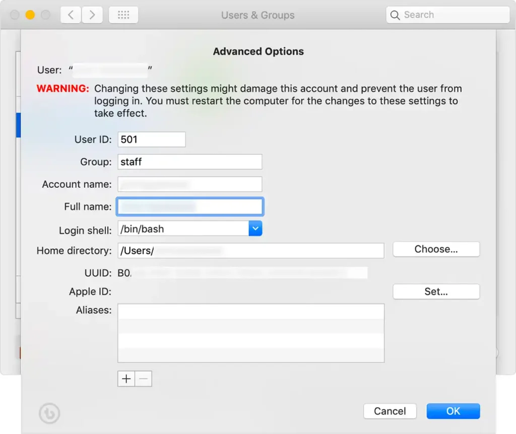 How to Change the Name of a User on Mac