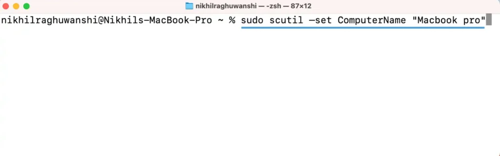 Renaming Your Mac Using Terminal